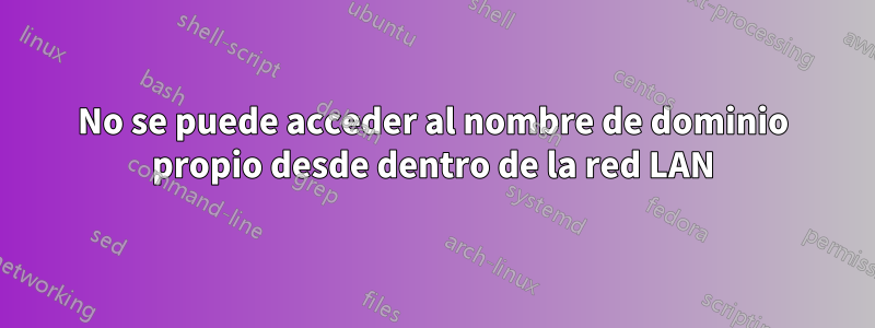 No se puede acceder al nombre de dominio propio desde dentro de la red LAN