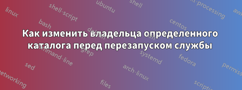 Как изменить владельца определенного каталога перед перезапуском службы