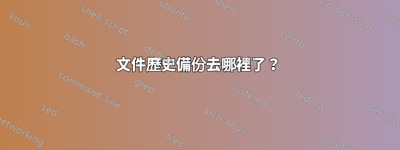 文件歷史備份去哪裡了？