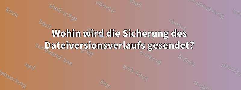 Wohin wird die Sicherung des Dateiversionsverlaufs gesendet?