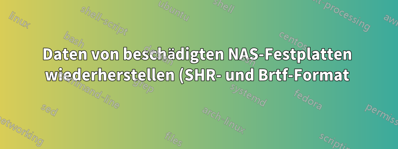 Daten von beschädigten NAS-Festplatten wiederherstellen (SHR- und Brtf-Format)
