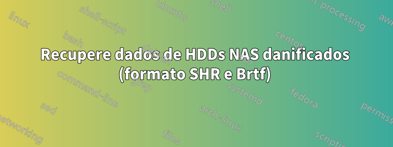 Recupere dados de HDDs NAS danificados (formato SHR e Brtf)