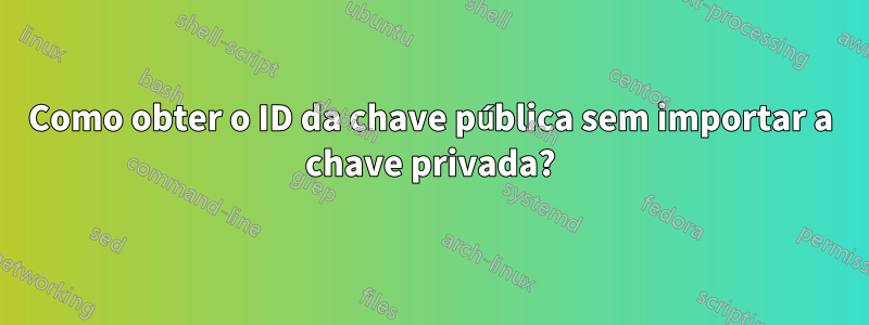 Como obter o ID da chave pública sem importar a chave privada?