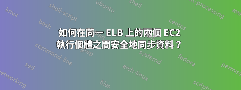 如何在同一 ELB 上的兩個 EC2 執行個體之間安全地同步資料？