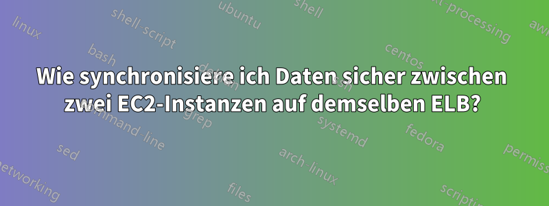 Wie synchronisiere ich Daten sicher zwischen zwei EC2-Instanzen auf demselben ELB?