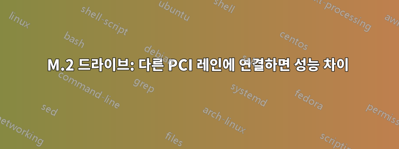 M.2 드라이브: 다른 PCI 레인에 연결하면 성능 차이