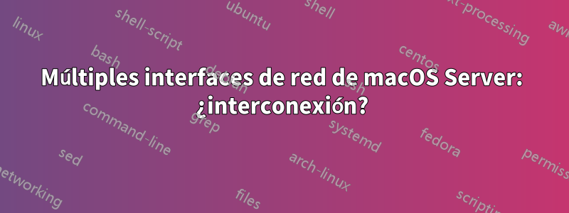 Múltiples interfaces de red de macOS Server: ¿interconexión?