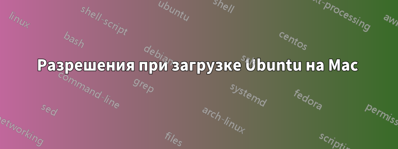 Разрешения при загрузке Ubuntu на Mac