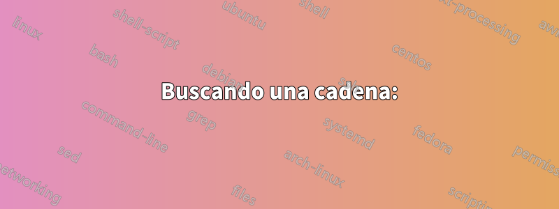 1 Buscando una cadena: