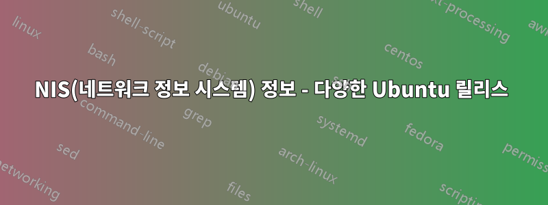 NIS(네트워크 정보 시스템) 정보 - 다양한 Ubuntu 릴리스