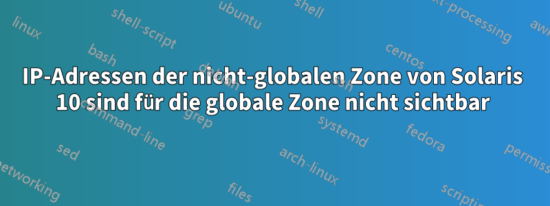 IP-Adressen der nicht-globalen Zone von Solaris 10 sind für die globale Zone nicht sichtbar