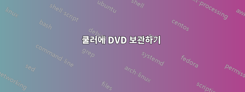 쿨러에 DVD 보관하기