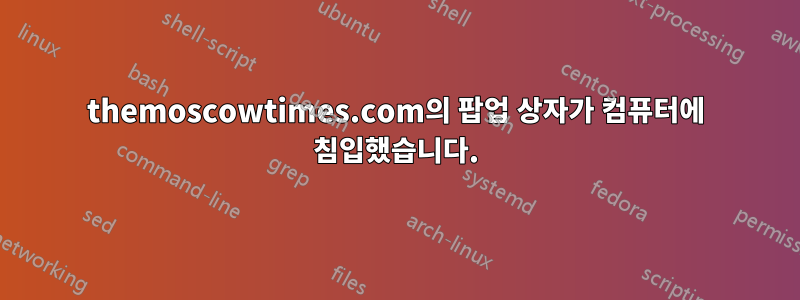 themoscowtimes.com의 팝업 상자가 컴퓨터에 침입했습니다.