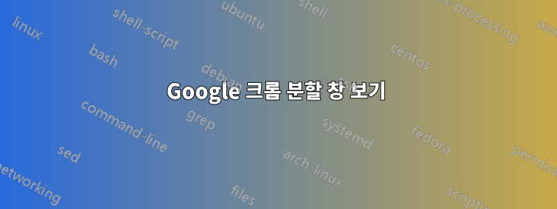 Google 크롬 분할 창 보기