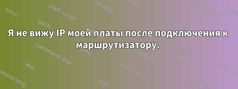 Я не вижу IP моей платы после подключения к маршрутизатору.