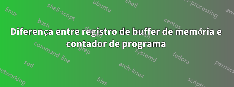 Diferença entre registro de buffer de memória e contador de programa