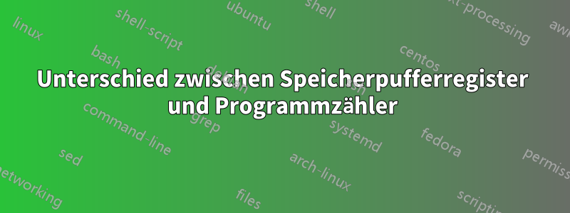 Unterschied zwischen Speicherpufferregister und Programmzähler