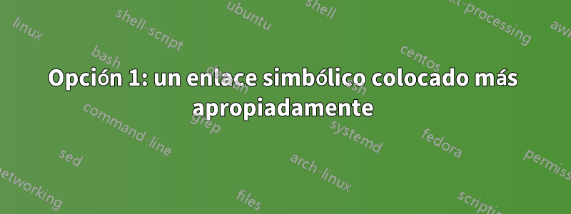 Opción 1: un enlace simbólico colocado más apropiadamente