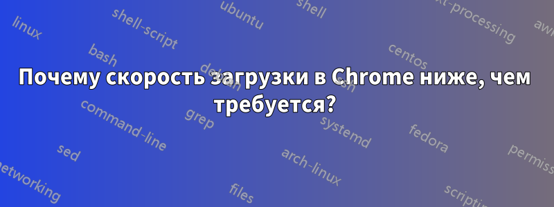 Почему скорость загрузки в Chrome ниже, чем требуется?