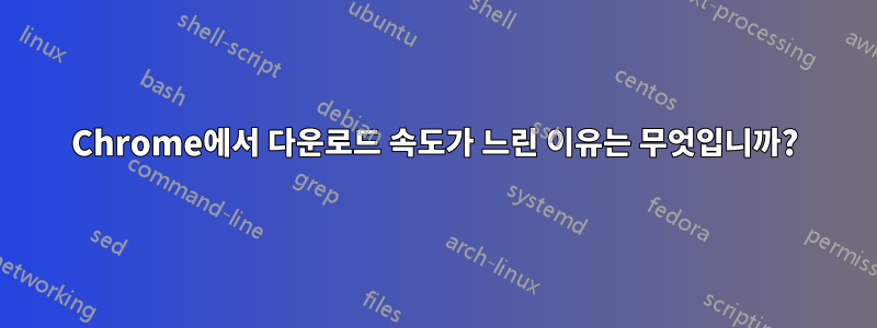 Chrome에서 다운로드 속도가 느린 이유는 무엇입니까?