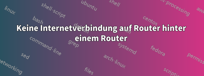 Keine Internetverbindung auf Router hinter einem Router