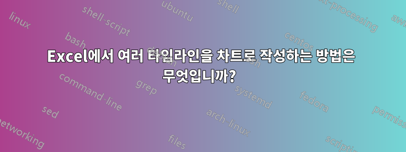 Excel에서 여러 타임라인을 차트로 작성하는 방법은 무엇입니까? 