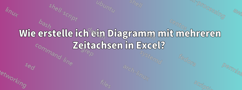 Wie erstelle ich ein Diagramm mit mehreren Zeitachsen in Excel? 