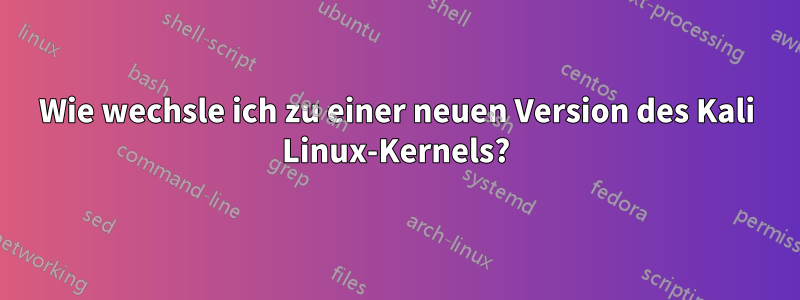 Wie wechsle ich zu einer neuen Version des Kali Linux-Kernels?