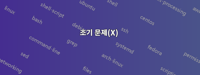 초기 문제(X)