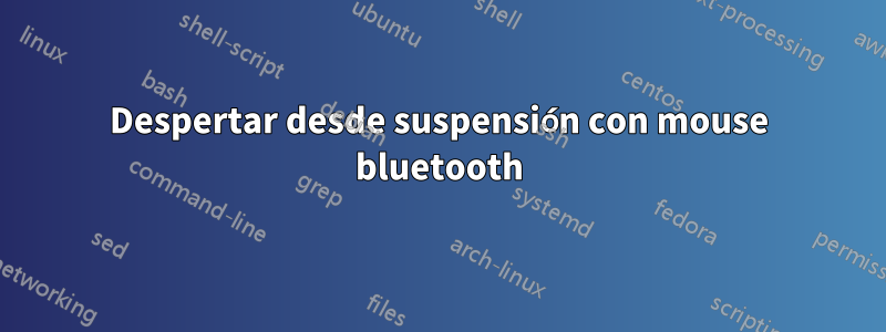 Despertar desde suspensión con mouse bluetooth