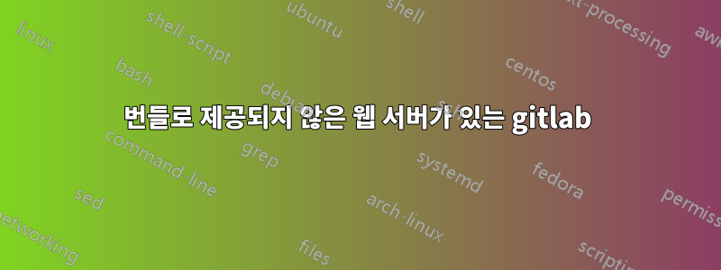 번들로 제공되지 않은 웹 서버가 있는 gitlab