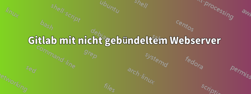 Gitlab mit nicht gebündeltem Webserver