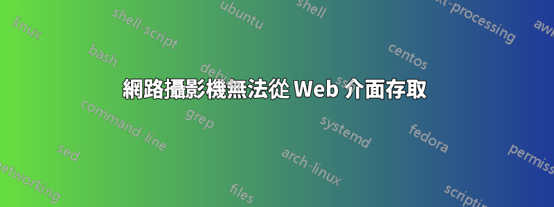 網路攝影機無法從 Web 介面存取