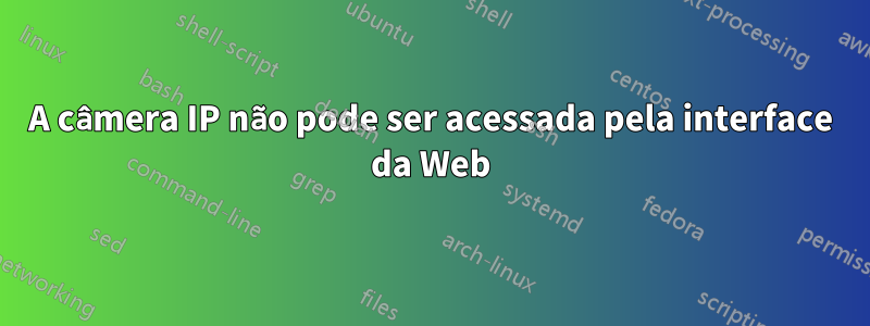 A câmera IP não pode ser acessada pela interface da Web