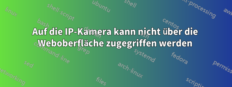 Auf die IP-Kamera kann nicht über die Weboberfläche zugegriffen werden