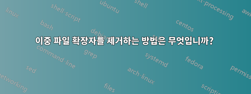 이중 파일 확장자를 제거하는 방법은 무엇입니까?