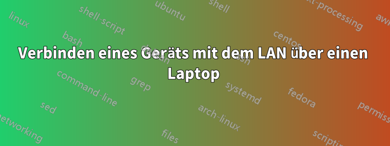 Verbinden eines Geräts mit dem LAN über einen Laptop