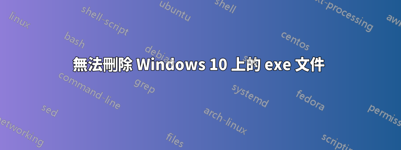 無法刪除 Windows 10 上的 exe 文件