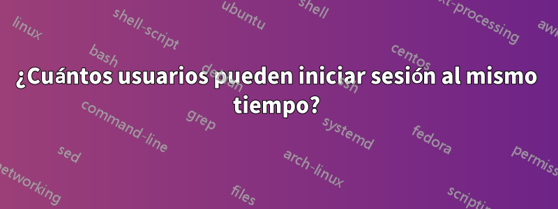 ¿Cuántos usuarios pueden iniciar sesión al mismo tiempo?