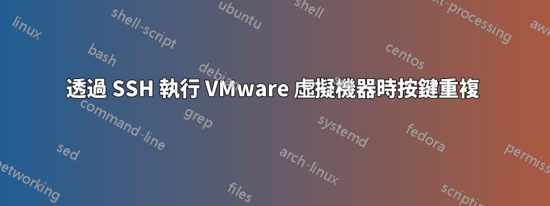 透過 SSH 執行 VMware 虛擬機器時按鍵重複