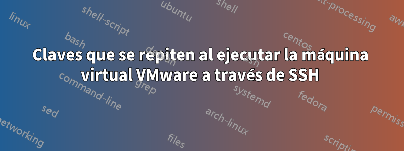 Claves que se repiten al ejecutar la máquina virtual VMware a través de SSH