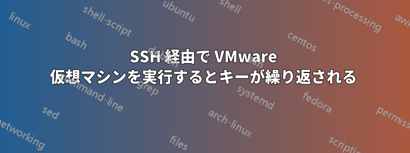 SSH 経由で VMware 仮想マシンを実行するとキーが繰り返される