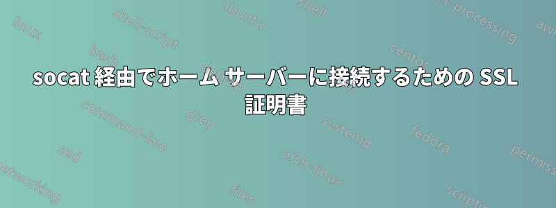 socat 経由でホーム サーバーに接続するための SSL 証明書