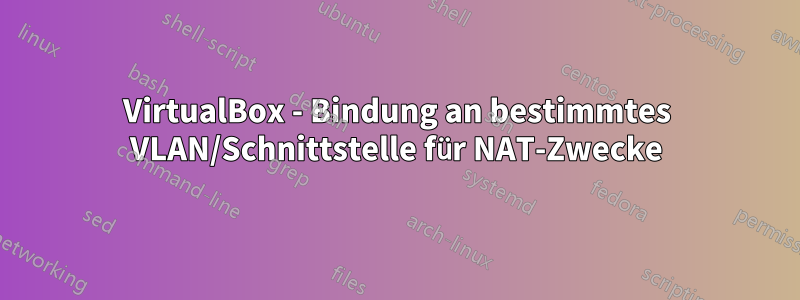 VirtualBox - Bindung an bestimmtes VLAN/Schnittstelle für NAT-Zwecke