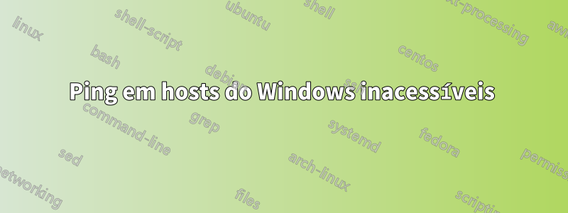 Ping em hosts do Windows inacessíveis