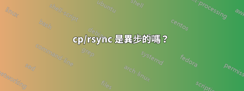 cp/rsync 是異步的嗎？