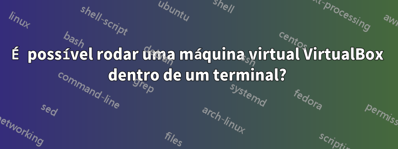 É possível rodar uma máquina virtual VirtualBox dentro de um terminal?