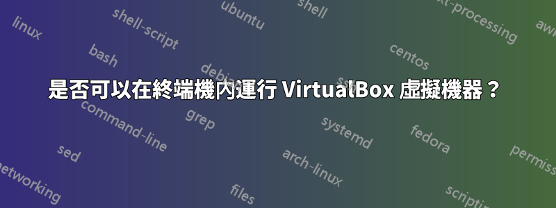 是否可以在終端機內運行 VirtualBox 虛擬機器？