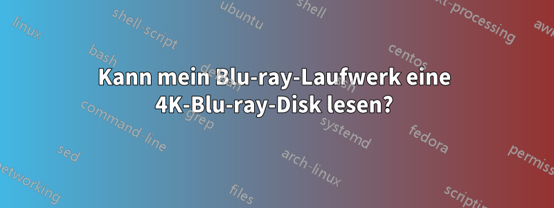 Kann mein Blu-ray-Laufwerk eine 4K-Blu-ray-Disk lesen?