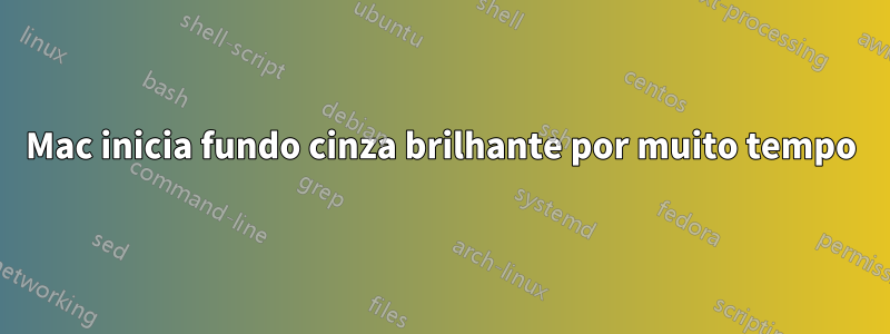 Mac inicia fundo cinza brilhante por muito tempo